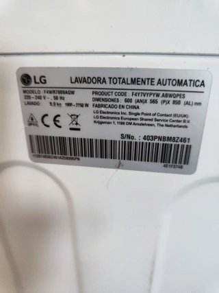 Lavadora LG ThinQ 9kg AI Direct Drive