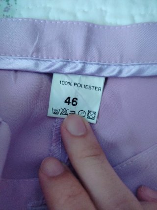 Pantalón de traje rosa mujer