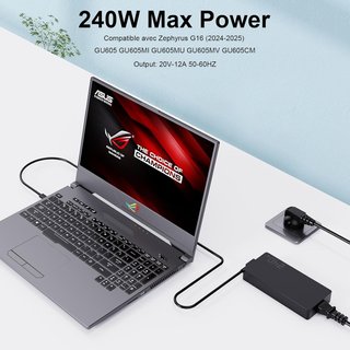 ZOSAM Cargador 240W 20V 12A ASUS ROG TUF ProArt