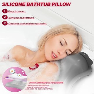 TABKSOLA Almohada Bañera Silicona Gris Oscuro