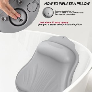 TABKSOLA Almohada Bañera Silicona Gris Oscuro
