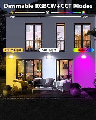 T-SUN 2x Foco LED RGB 30W con Control Remoto y APP