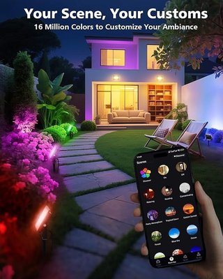 T-SUN 2x Foco LED RGB 30W con Control Remoto y APP