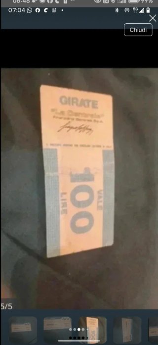 Miniassegno 100 Lire Banco Ambrosiano 1977