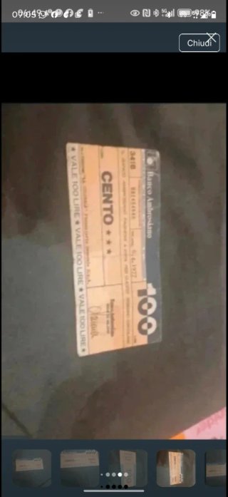 Miniassegno 100 Lire Banco Ambrosiano 1977