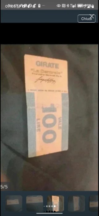 Miniassegno 100 Lire Banco Ambrosiano 1977
