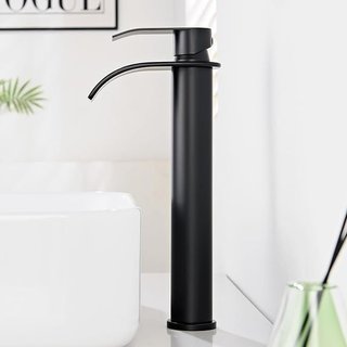 CECIPA Grifos de lavabo caño altura 245mm negro