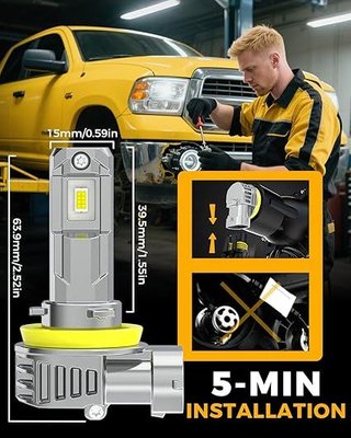 BMT 2xH11 LED antiniebla 20000LM 6500K Blanca 400%