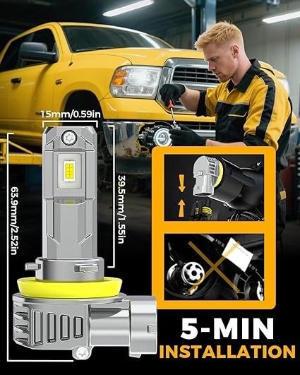 BMT 2xH11 LED antiniebla 20000LM 6500K Blanca 400%