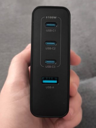 DEESOOCO Cargador 100W 3 puertos USB-C y 1 USB-A