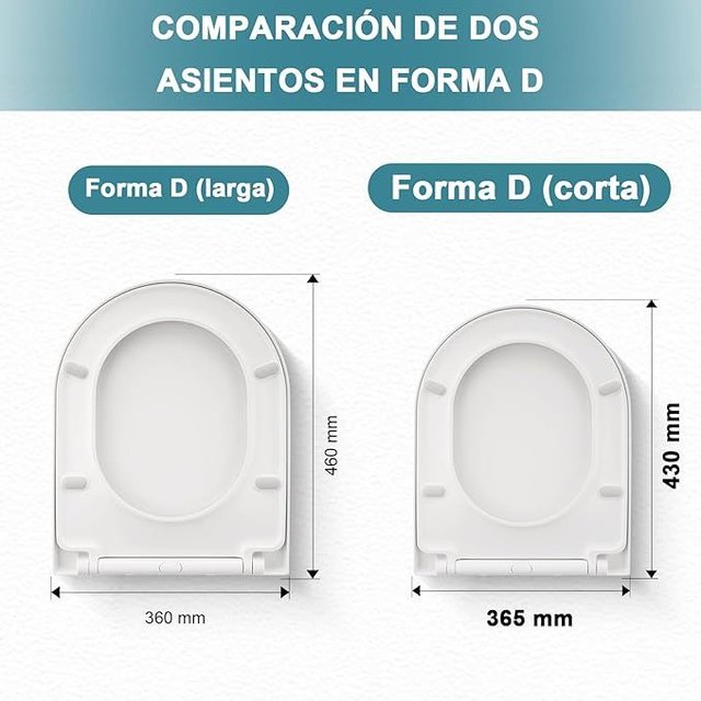 MEEJEE Tapa WC Amortiguada DForma 430x360mm BLANCA