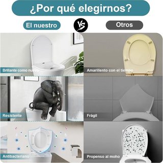 MEEJEE Tapa WC Amortiguada DForma 430x360mm BLANCA
