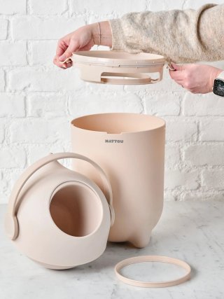 Papelera Nattou Beige