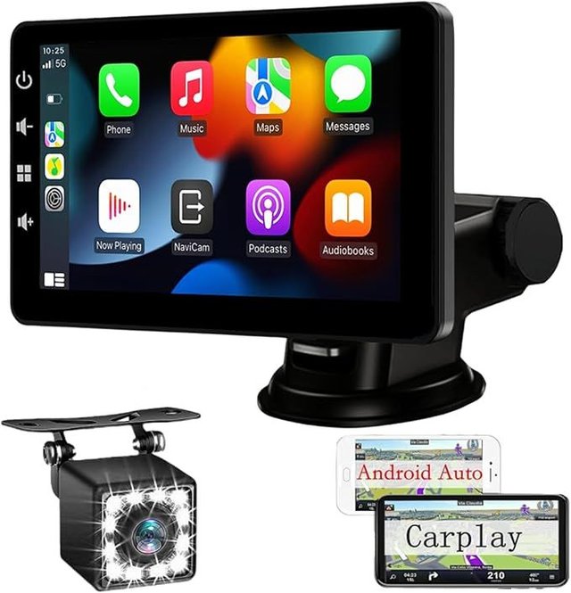 XINROAM Pantalla Coche 7'' CarPlay y Android Auto
