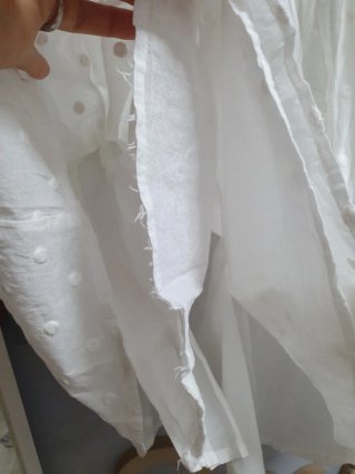 Vestido Zara blanco bordado