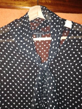 Blusa Suiteblanco lunares XS