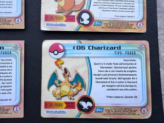 Pokemon Charmander, Charmeleon, Charizard carte