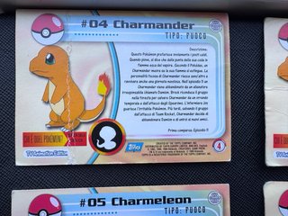 Pokemon Charmander, Charmeleon, Charizard carte
