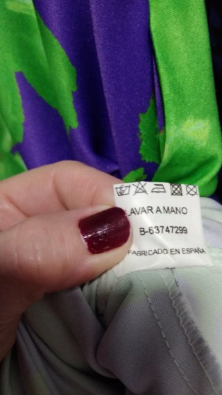 Vestido ceremonia morado y verde T.38. 1 solo uso