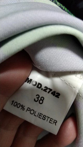 Vestido ceremonia morado y verde T.38. 1 solo uso