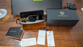 Gafas de Sol Versace Greca Doradas Negras