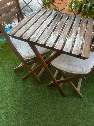 Mesa de teca exterior plegable