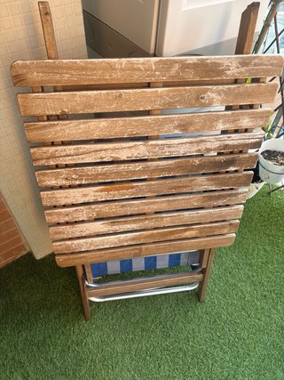 Mesa de teca exterior plegable