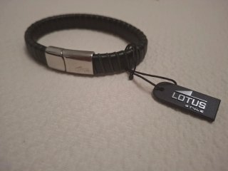 Pulsera Lotus Hombre Negra y Plateada sin estrenar