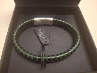 Pulsera Lotus Hombre Negra y Plateada sin estrenar