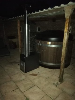 Jacuzzi madera PVC caldera