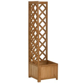 Fioriera da Giardino in Legno di Abete Marrone con