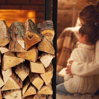 Estante para leña Relaxdays