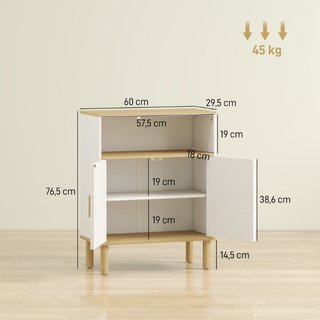 Mobile Bagno Autoportante con Ripiano Regolabile,