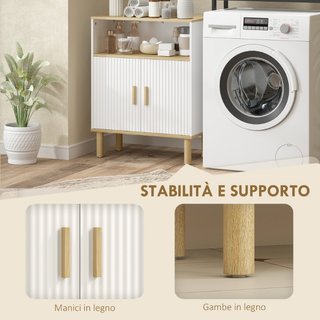 Mobile Bagno Autoportante con Ripiano Regolabile,