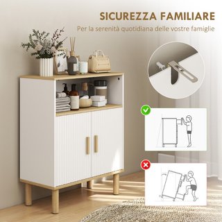 Mobile Bagno Autoportante con Ripiano Regolabile,