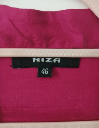 Vestido caftán rosa,rojo y dorado