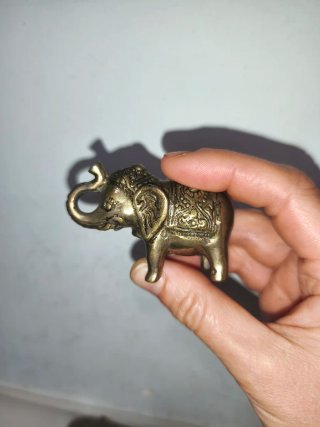 Figuras elefantes étnicos hindúes antiguas metal
