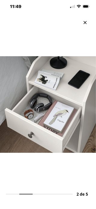 Mesita de noche IKEA blanca