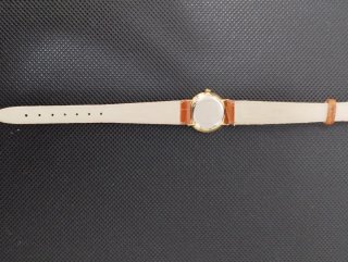 Orologio Dresden vintage pelle marrone oro