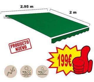 TOLDO FACHADA VERDE ALUMINIO BLANCO