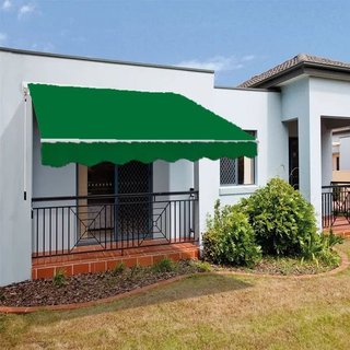 TOLDO FACHADA VERDE ALUMINIO BLANCO