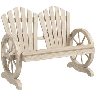 Panchina da Giardino in Legno Stile Country con Br