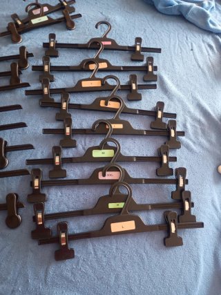 Perchas de 35 cm con pinza (pack)