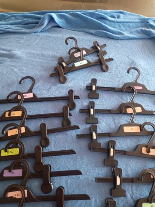 Perchas de 35 cm con pinza (pack)