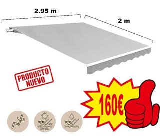 TOLDO FACHADA GRIS ALUMINIO BLANCO nuevo