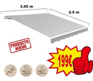 TOLDO FACHADA GRIS ALUMINIO BLANCO nuevo