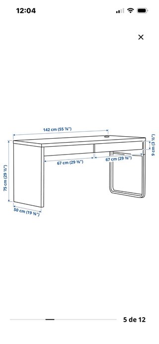 Escritorio Blanco IKEA 140cm