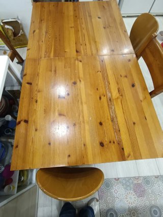 Mesa comedor pino mexicano extensible a 199