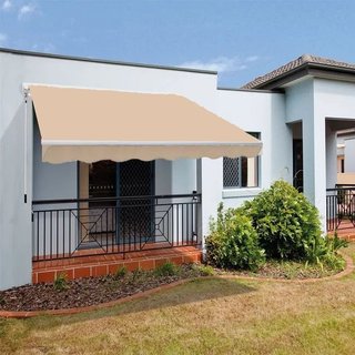 TOLDO FACHADA BEIGE ALUMINO BLANCO