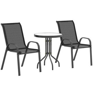 Outsunny Set da Giardino 3pz con 2 Sedie e Tavolin